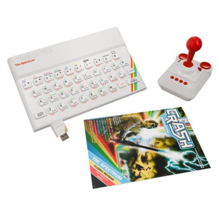 Consola PLAION The Spectrum White Edition, alb, joystick 8 butoane, 48 jocuri, 1.8m cablu
