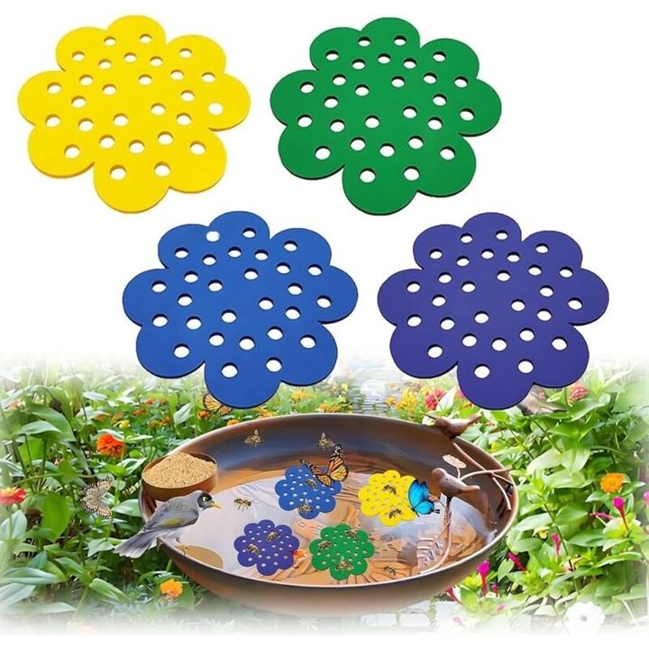 Set 4 adapatoare albine EVA multicolor 15x15cm floating