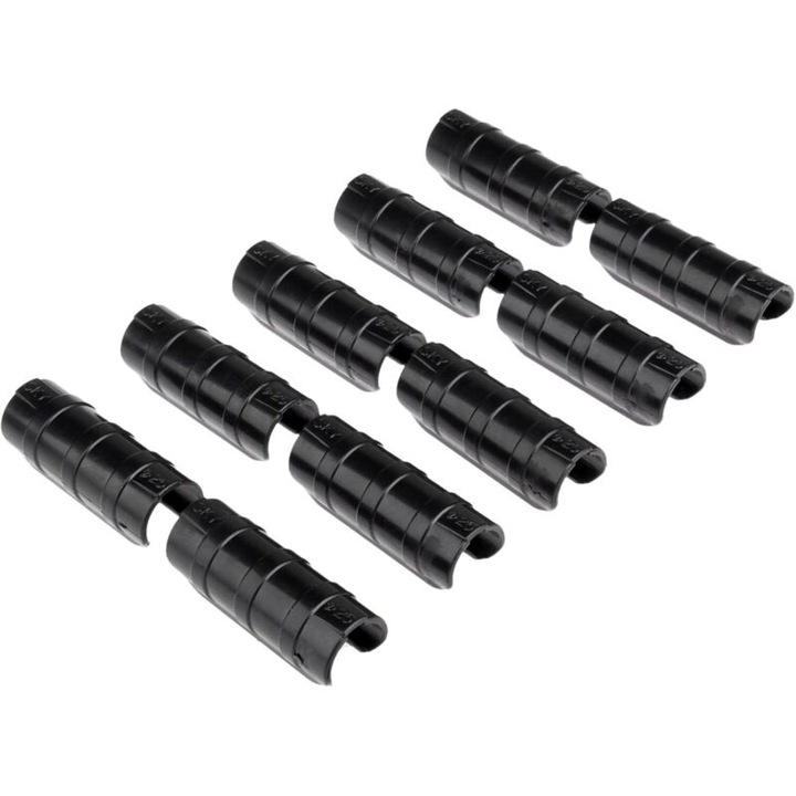 20 db bilincs készlet üvegházhoz, 25mm ABS ellenálló, 24-26mm-hez, fekete