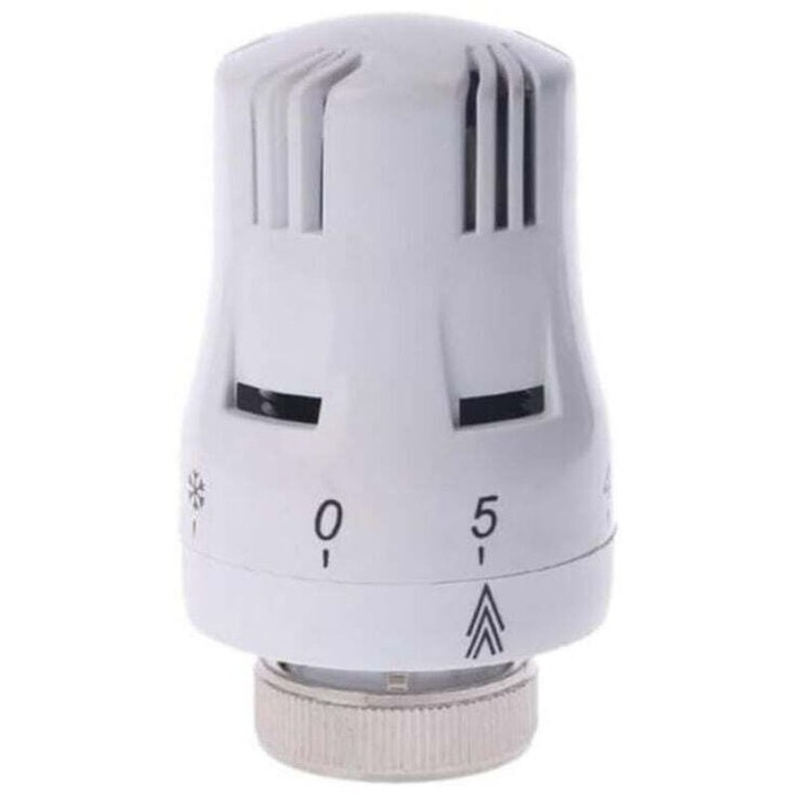Termostat radiator, 5x9cm, alb, plastic si otel inoxidabil, diametru interior 68mm