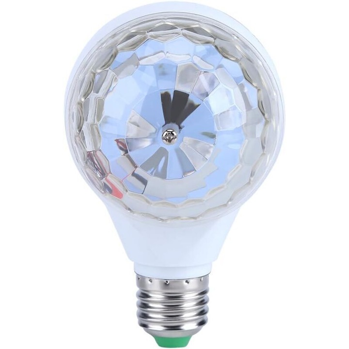 E27 6W LED izzó, forgatható, többszínű, 2 golyó, 10x15cm