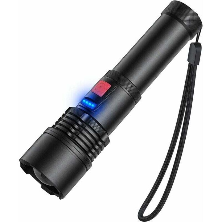 LED lámpa 3000 lumen, zoom, vízálló, 15.3x4x3cm