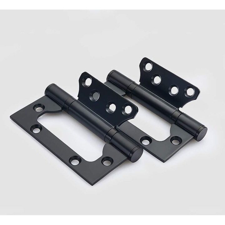 Set 4 balamale usa 100x75x3mm otel inoxidabil negru silentioase