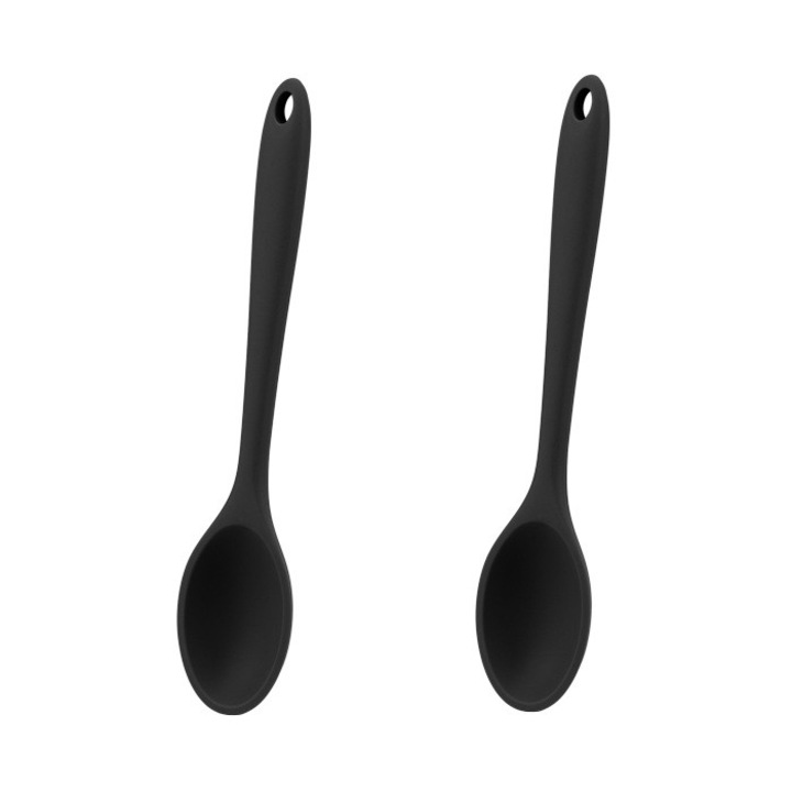 Set 2 liguri din silicon pentru servire 4, 2x20cm, negru
