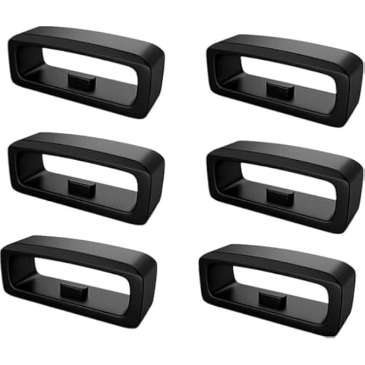 6 darab fekete szilikon óraszíj készlet 20mm Garmin Forerunnerhez