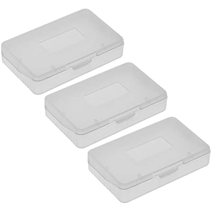 10 db átlátszó ABS tok készlet játékpatronokhoz 6.4x4x1.3cm csúszásgátló porvédelem