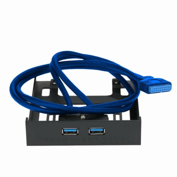 Alaplap tartó kábel 20 tűs előlapi USB 3.0 3.5 hüvelykes 2 portos