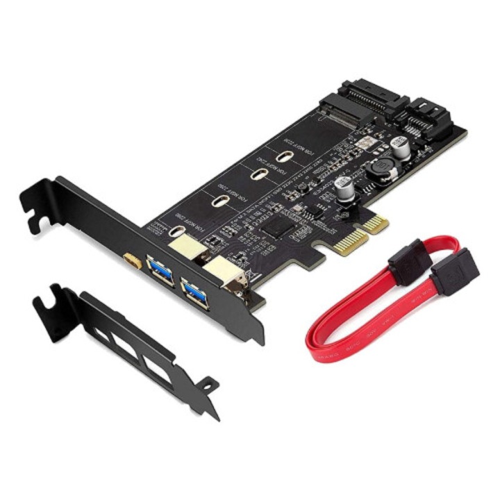 PCI Express kártya USB 3.0-hoz, 1 USB-C port, 2 USB-A port