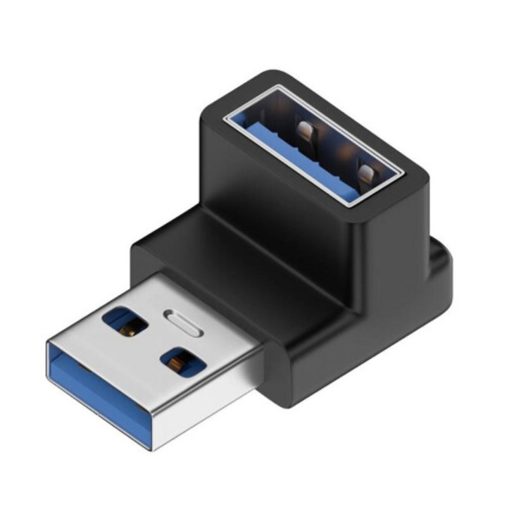 Adaptor extensie USB 3.0 unghi drept 90 grade