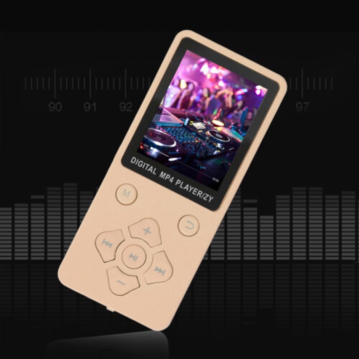 MP4 плейър, 1.8 инча, 32GB, златист