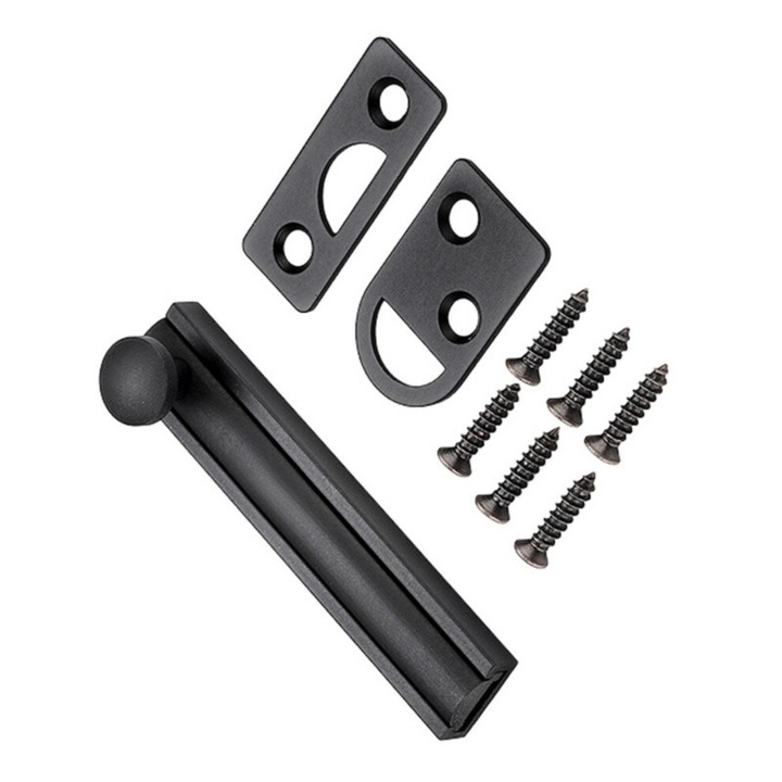 Incuietoare bolta usa, alama, negru, 5.1cm, set