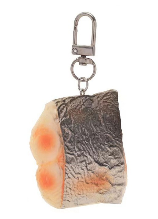 PVC delfin kulcstartó, részletes textúra, 6x4cm, többszínű
