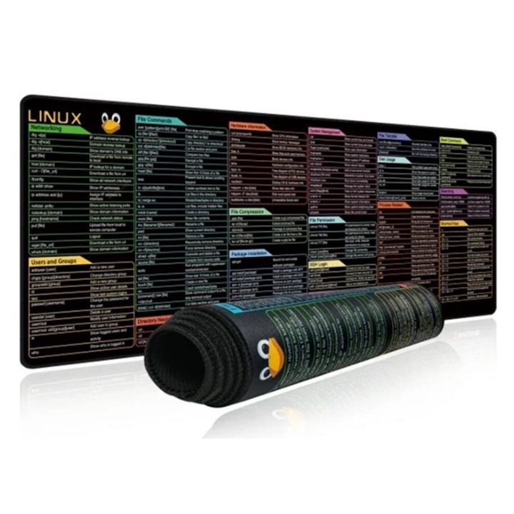 Mousepad XXL programare, 400x900x3mm, negru