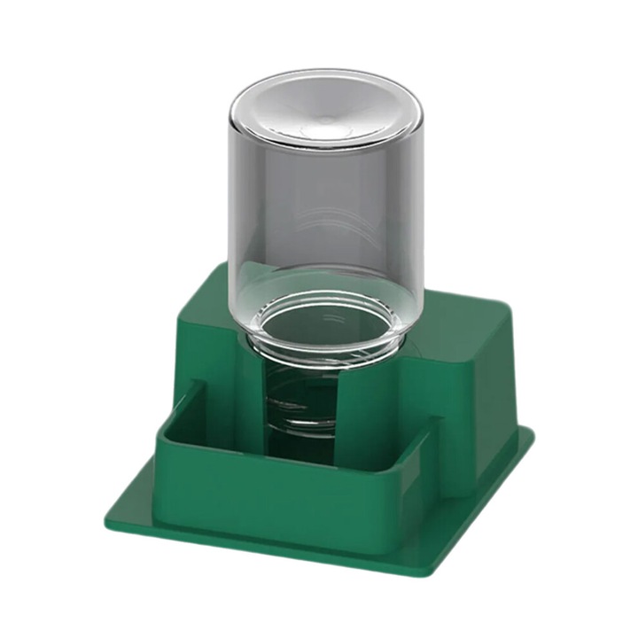 Dispenser apa automat pentru reptile, verde inchis, 5.7x5.7x6.5cm