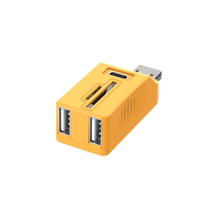 Адаптер USB 5 порта, многоцветен, 7x2x2.5см