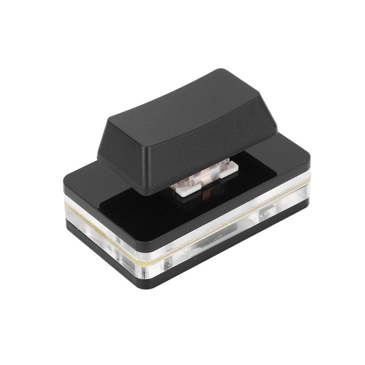 Ergonomikus billentyűzet, egyedi programozható gomb, mechanikus kapcsoló, fekete-fehér, 4.8x3x3cm