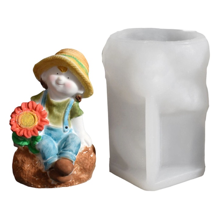 Szilikon forma napraforgó fiú lány újrafelhasználható 9.3x7cm