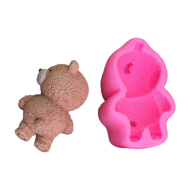 Szilikon forma medve mousse tortákhoz, 12.1x8.1x5cm, barna