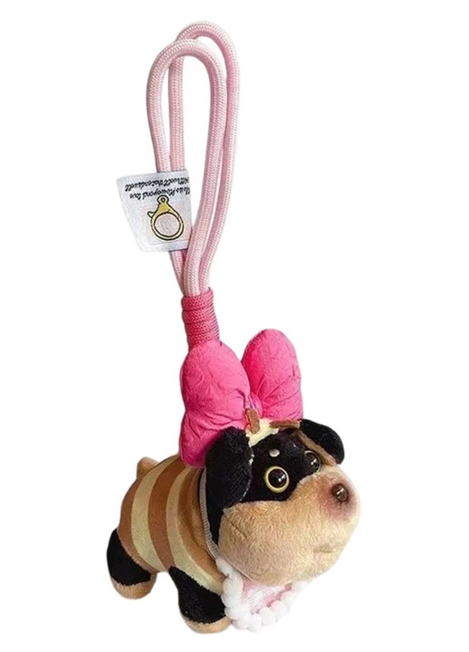 Kulcstartó játékos méh kutyával, 14cm, többszínű