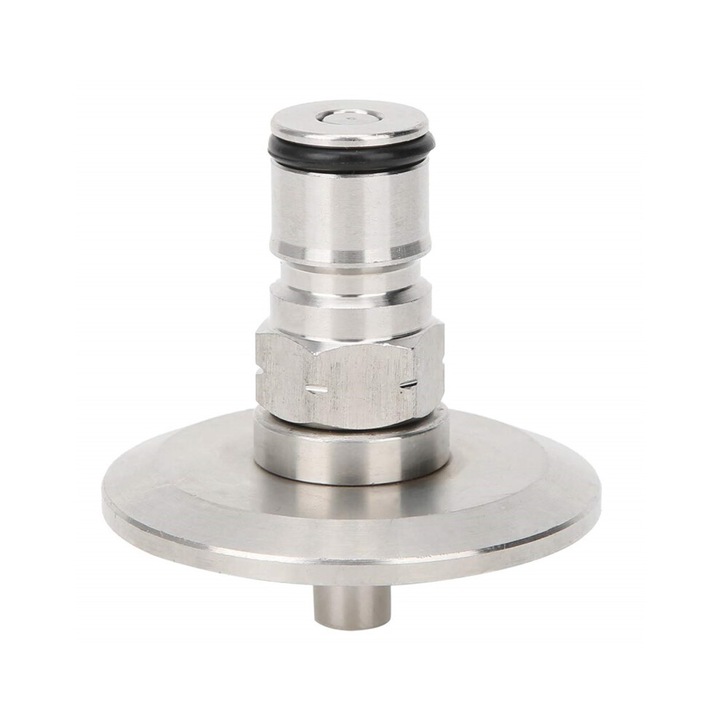Inox gázcsatlakozó biztonsági szeleppel és hármas bilincsekkel 5x5cm