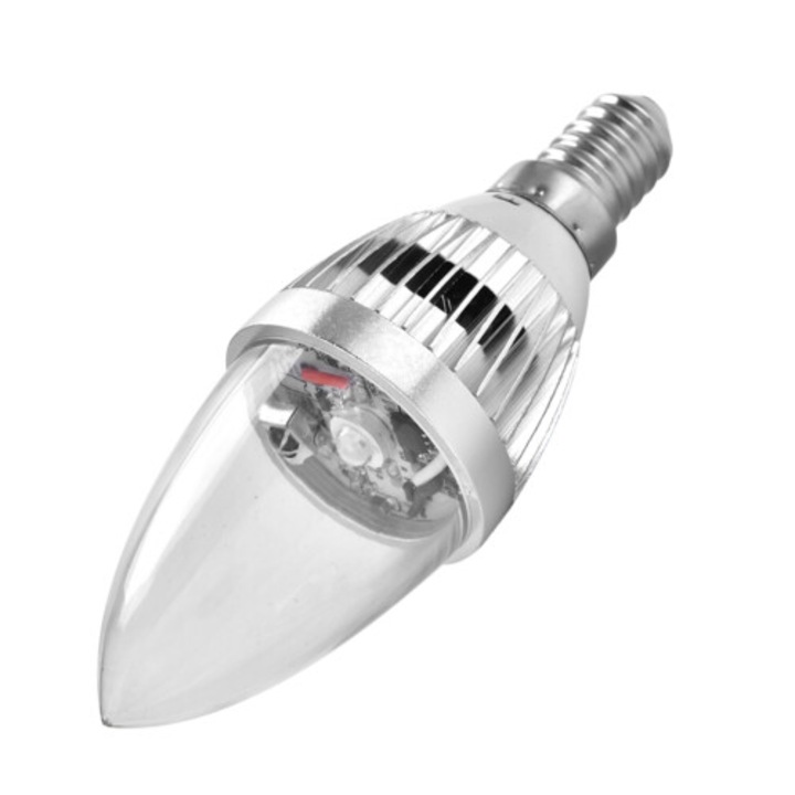 Bec LED RGB telecomanda, schimbare culoare, E14/E12, 3W