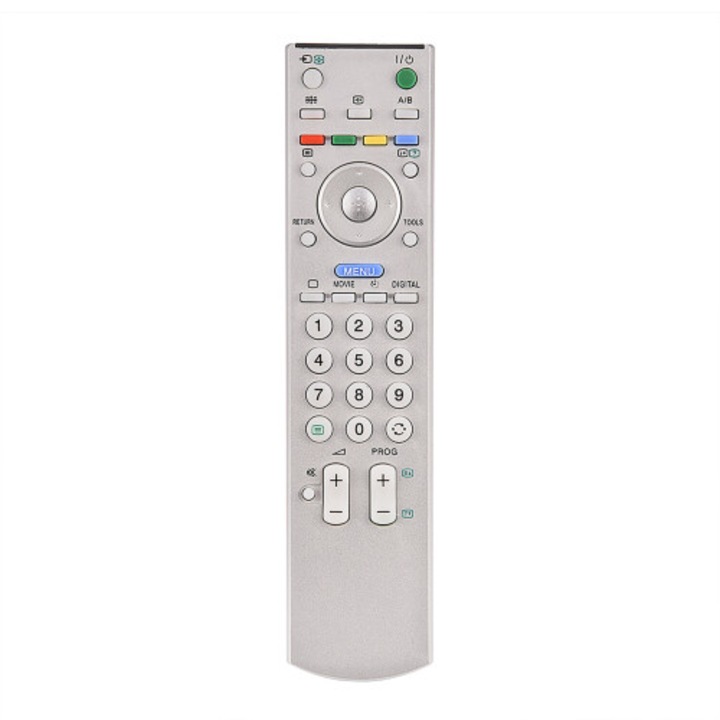 Telecomanda universala TV, 21x4.6x2cm, gri argintiu