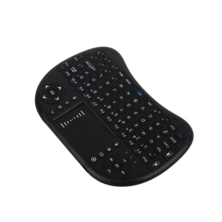 Vezeték nélküli mini ergonomikus billentyűzet 83 billentyűvel, fekete egérrel