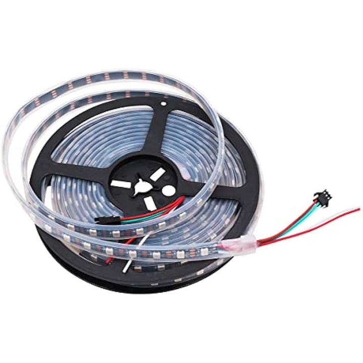 Banda LED 5m 300 LED-uri RGB adresabila IP67 impermeabila multicolor DC5V