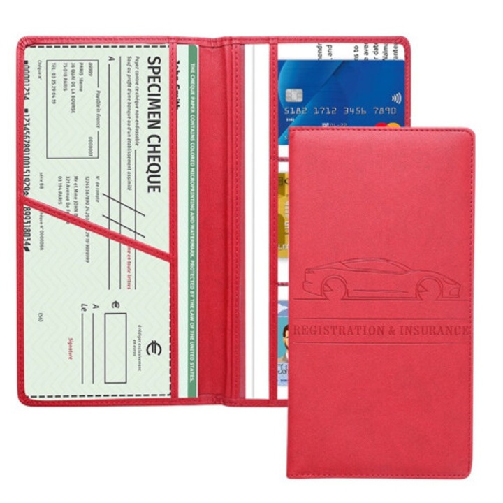 Suport documente auto, multicolor, 15x10cm