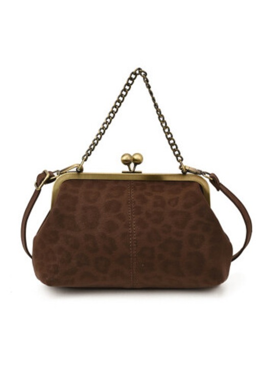 Noi taska, PU bor, leopard, 23x6.5x15cm