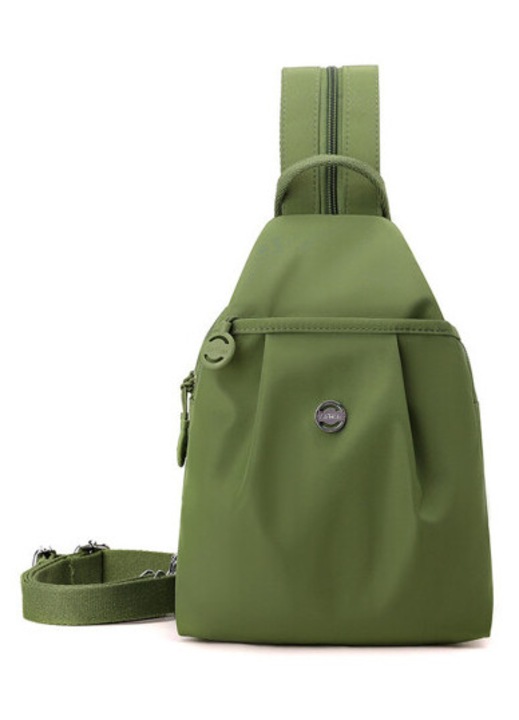 Női crossbody táska, kopásálló, zöld, 21x14x30cm