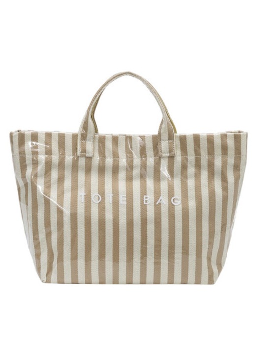 Átlátszó PVC csíkos női táska 34x13x31cm