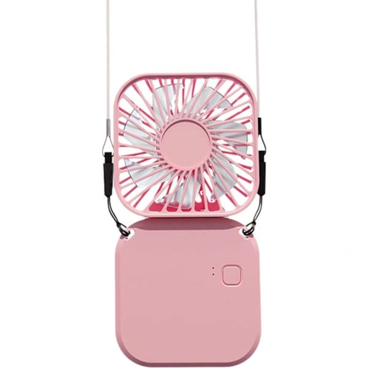 Ventilator portabil pliabil, 3 viteze, roz, mini, USB, 12x8cm