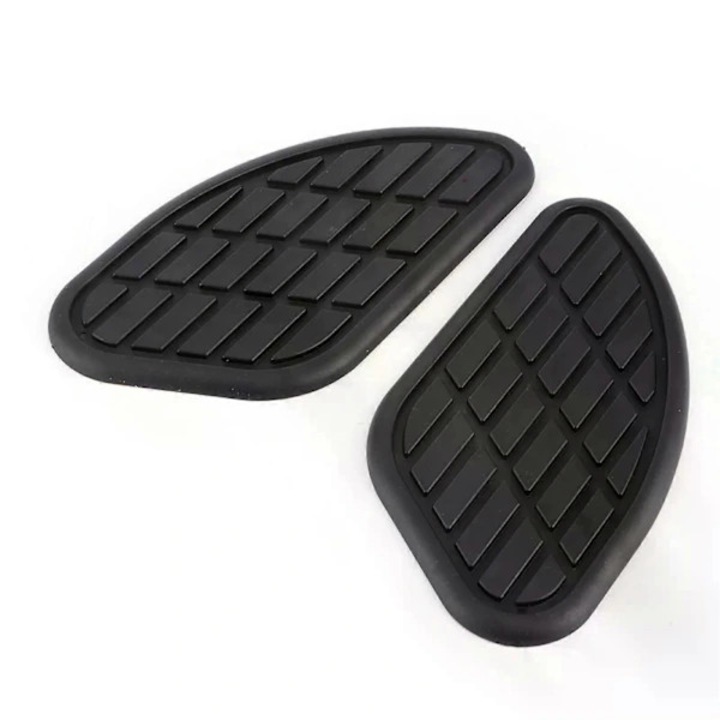 Set 2 bucati protectii rezervor motocicleta, autocolante laterale, negru
