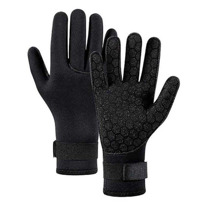 Manusi neopren pentru scufundari, din neopren CR, calduroase, cu prindere antialunecare si incheietura elastica, negru, S