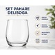 Комплект 6 чаши Delisoga, първокласно стъкло, за вода, сок, коктейл и уиски, елегантен дизайн, издръжливи, подходящи за съдомиялна машина, 390 мл, прозрачни