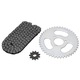 Set lant si pinioane T8F pentru ATV si mini motocicleta, negru