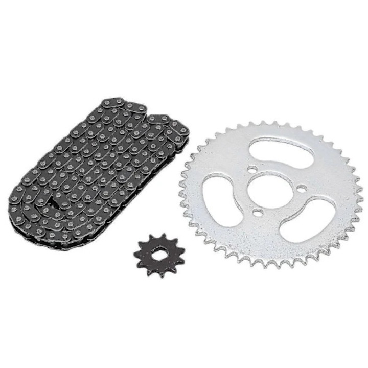 Set lant si pinioane T8F pentru ATV si mini motocicleta, negru