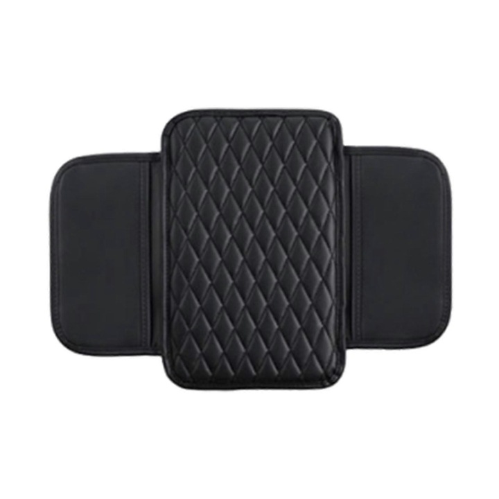 Husa cotiera auto, piele superfibra, ergonomic, cu buzunare laterale, negru, 44.5x31.5cm