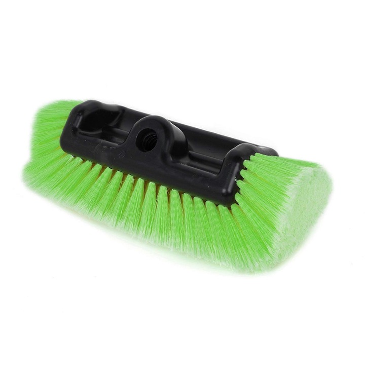 Perie de spalat auto, maner telescopic, peri sintetici moi, galben verde albastru, 28x12cm