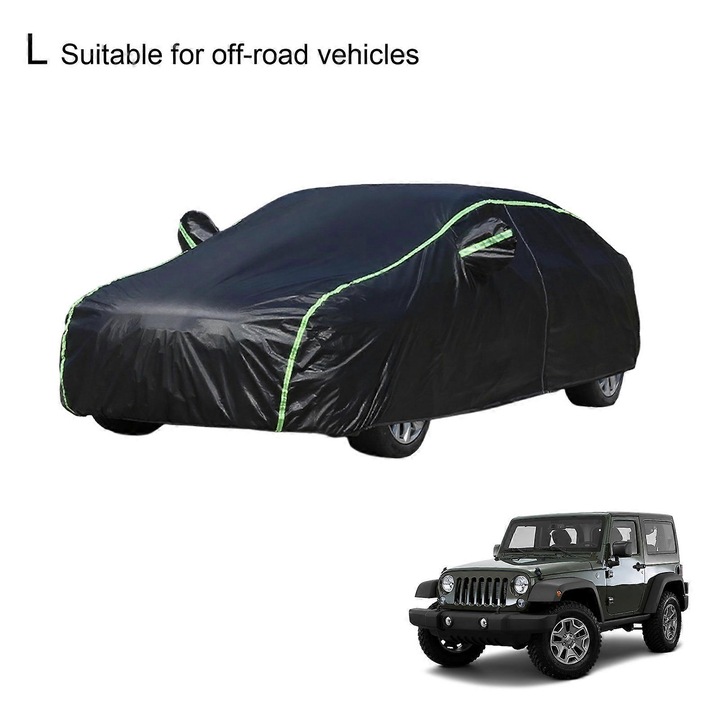 Husa auto rezistenta la rupere, protectie UV si zapada, multicolor, 350x170x150cm