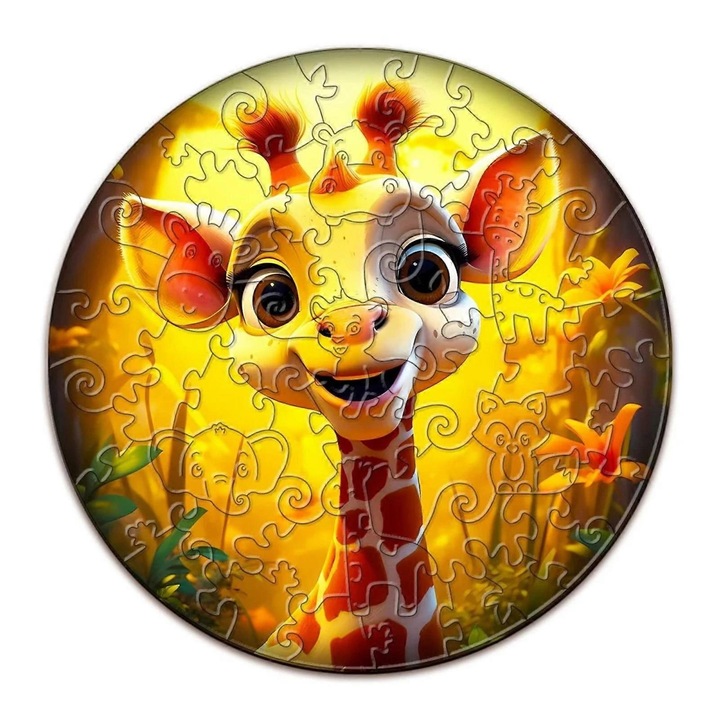 Puzzle suncatcher acrilic rotund multicolor 19cm