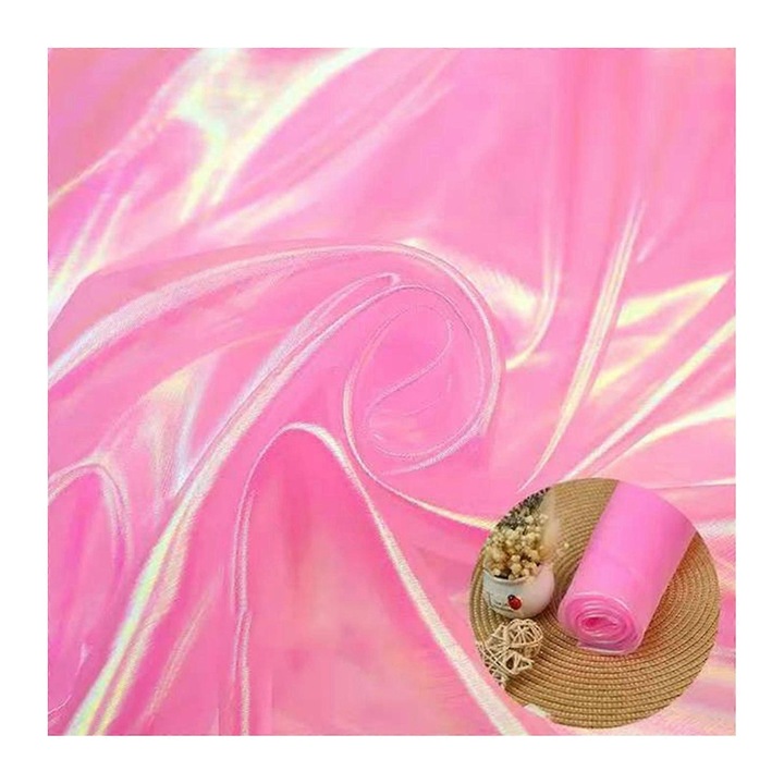 Irizáló organza textil anyag, 150x100cm, királykék