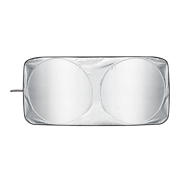 Parasolar parbriz auto 160x85cm, protectie UV, pliabil, argintiu