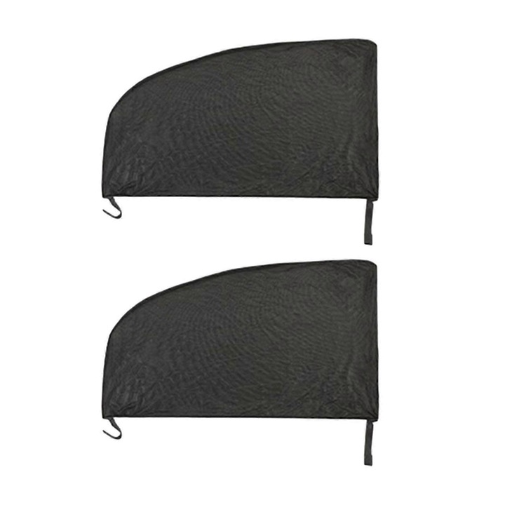 Parasolare auto universale, perdea plasa, protectie UV, negru, universal
