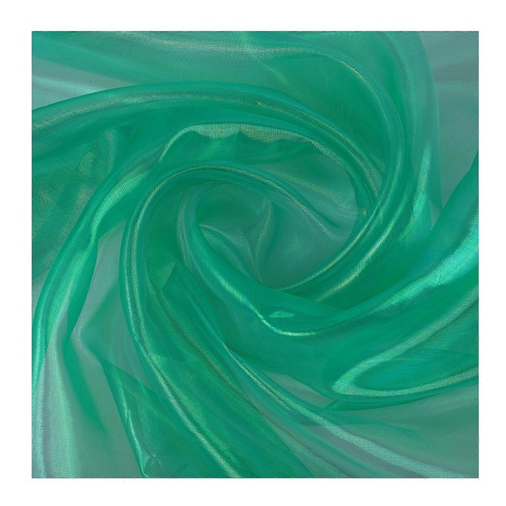 Holografikus organza textil anyag, 150x183cm, királykék, könnyű és csillogó