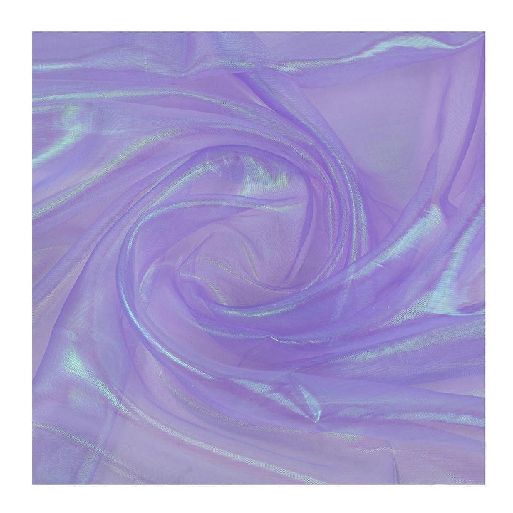 Holografikus organza textil anyag, 150x183cm, királykék, könnyű és csillogó