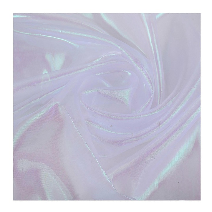 Holografikus organza textil anyag, 150x183cm, királykék, könnyű, csillogó