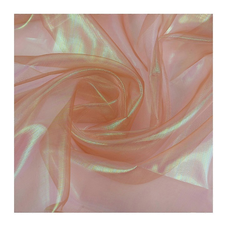 Holografikus organza textil anyag, 150x183cm, királykék, könnyű és csillogó