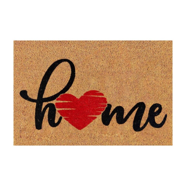 Többszínű bejárati szőnyeg 18x30cm poliészterből Valentin-napra, 1 db-os szett